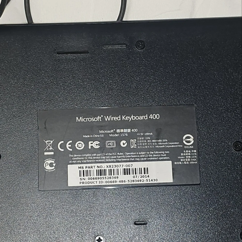 Microsoft Wired Keyboard in Black